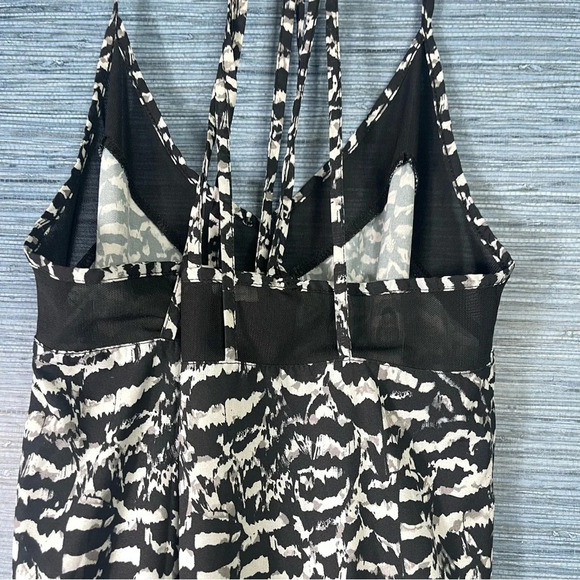 Fabletics Strappy Black White Print Jumpsuit - Picture 9 of 13